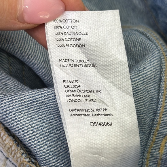 We The Free Blue Jean Shorts with Distressed Rips and Raw Hem - Picture 7 of 7